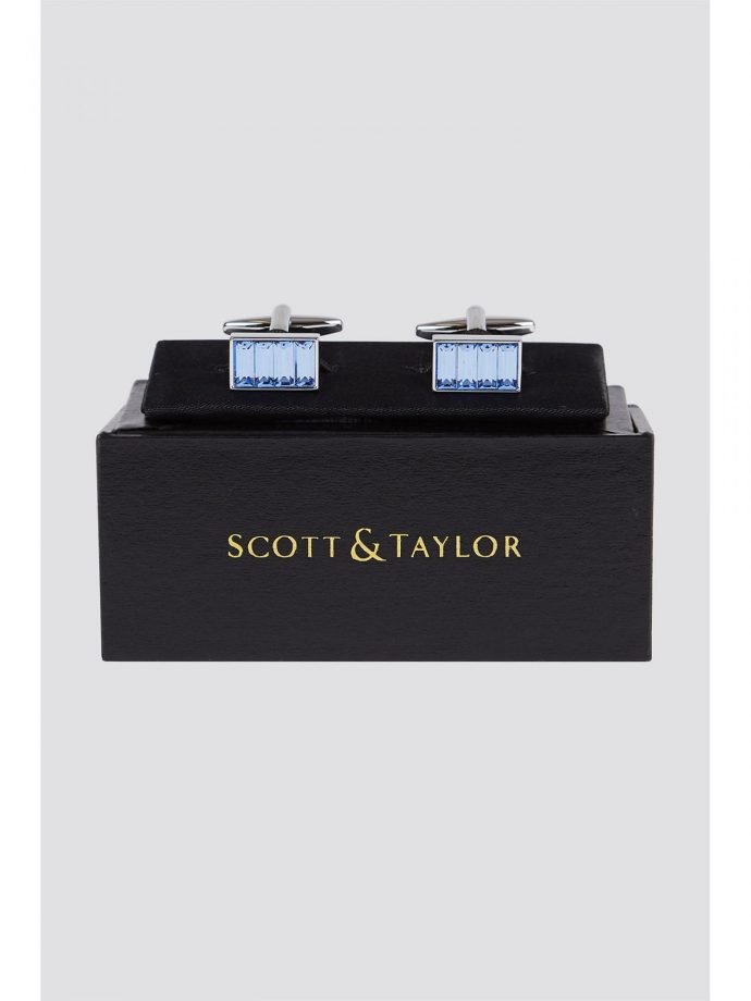 Scott  Taylor Blue Diamante Cufflinks 0 Blue loving the sales
