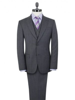Stvdio Grey Purple Overcheck Peak Lapel Suit Jacket 40l Grey loving the sales