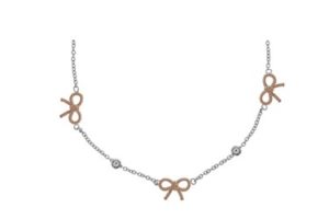 Olivia Burton Bow & Ball Silver & Rose Gold Necklace Spenders Friend