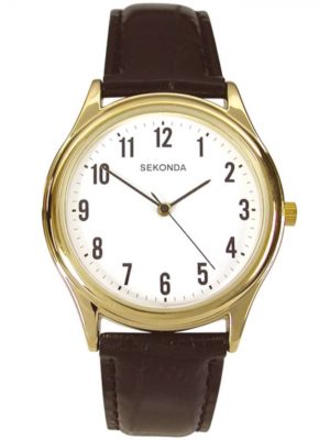 Sekonda Mens Gold Plated Black Watch 3623 loving the sales