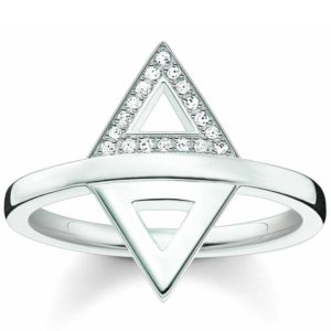 Thomas Sabo Silver Diamond Double Triangle Ring D_tr0019-725-14-54 loving the sales
