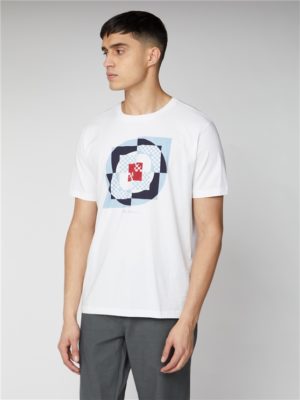 White Digital Target Print T-Shirt | Ben Sherman | Est 1963 - Xs Spenders Friend