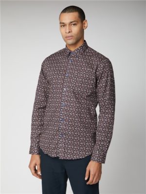 Wine Red Long Sleeve Floral Shirt | Ben Sherman | Est 1963 - Small Spenders Friend