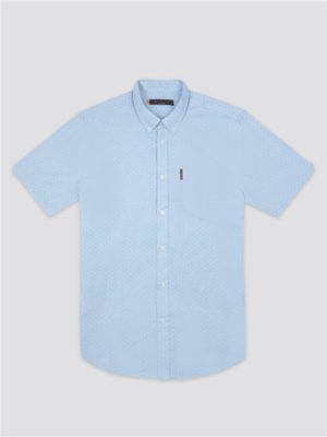 Blue Short Sleeve Polka Dot Shirt Sky | Ben Sherman - Small Spenders Friend