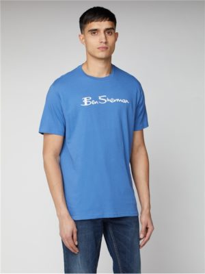 Blue & Navy Signature Logo T-Shirt | Ben Sherman | Est 1963 - Xs Spenders Friend