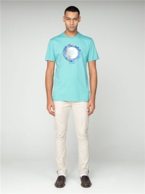 Men's Turquoise Tropical Target T-Shirt | Ben Sherman | Est 1963 - Small Spenders Friend
