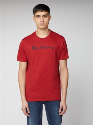 Red & Navy Signature Logo T-Shirt | Ben Sherman | Est 1963 - Xs Spenders Friend