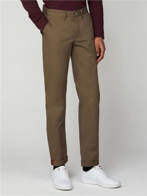 Slim Fit Chino Trousers Dull Harbour Green | Ben Sherman - 30l Spenders Friend