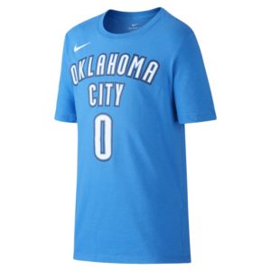 Nike Icon Nba Thunder (Westbrook) Older Kids' (Boys') Basketball T-Shirt - Blue Spenders Friend