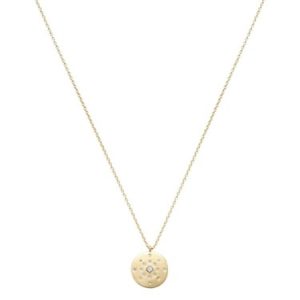 Argento Gold Opal Crystal Disc Necklace Spenders Friend