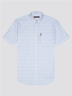 Ben Sherman Short Sleeve Jacquard Dot Shirt White | Ben Sherman - Small Spenders Friend
