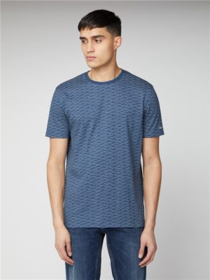 Men's Blue Wave Print T-Shirt | Ben Sherman | Est 1963 - Xs Spenders Friend