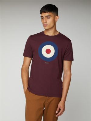 Men's Port Red Target T-Shirt | Ben Sherman | Est 1963 - Large Spenders Friend