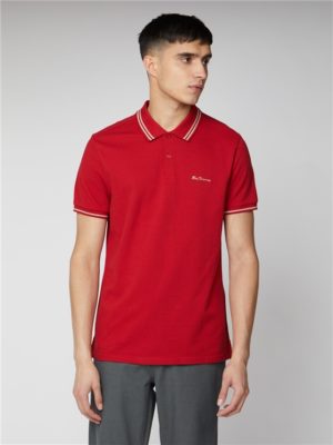 Men's Red Romford Polo Shirt | Ben Sherman | Est 1963 - Small Spenders Friend