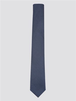 Navy Jacquard Textured Silk Tie | Ben Sherman | Est 1963 - One Size Spenders Friend