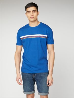 Men's Blue Sport Striped T-Shirt | Ben Sherman | Est 1963 - Xs Spenders Friend