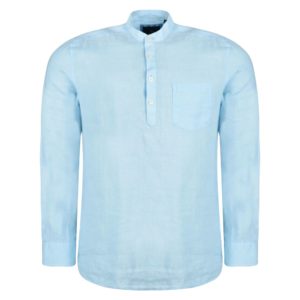 Magee 1866 Baby Blue Corlea Washed Irish Linen Grandfather Classic Fit Shirt loving the sales