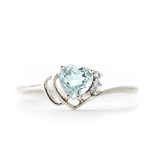 Aquamarine & Diamond Passion Ring In Sterling Silver SpendersFriend