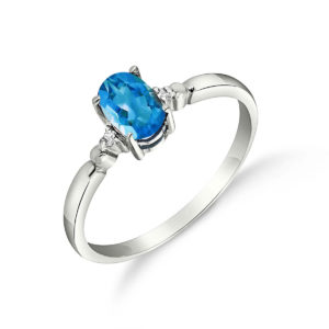 Blue Topaz & Diamond Allure Ring In Sterling Silver SpendersFriend
