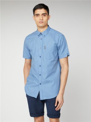 Blue Short Sleeve Gingham Shirt | Ben Sherman | Est 1963 - Medium Spenders Friend