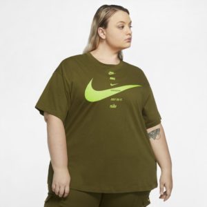 Nike Plus Size - Sportswear Swoosh Women's Short-Sleeve Top - Green Spenders Friend