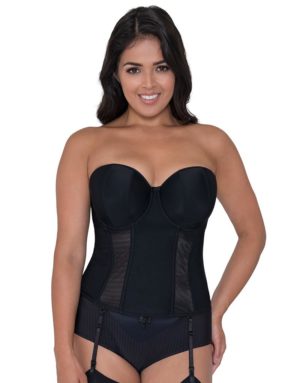 Curvy Kate Luxe Strapless Basque Black Spenders Friend