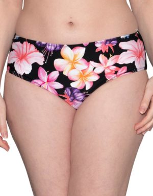 Curvy Kate Tropicana Reversible Bikini Short Black Print Spenders Friend