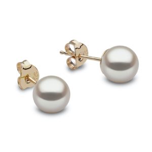 9ct Gold 7-7.5mm Cultured Fresh Water Pearl Stud Earrings SpendersFriend