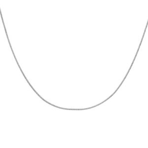 9ct White Gold 40cm (16") Curb Chain 0.6 Width SpendersFriend