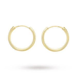9ct Yellow Gold 13mm Hoop Earrings SpendersFriend