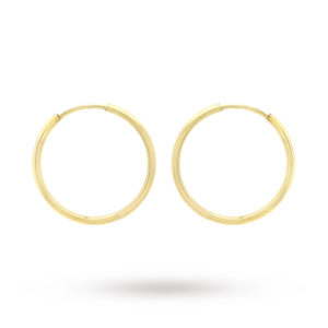 9ct Yellow Gold 22mm Hoop Earrings SpendersFriend