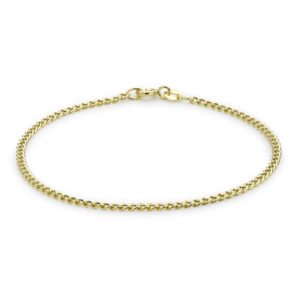 9ct Yellow Gold 2mm Curb Chain Bracelet SpendersFriend