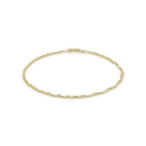 9ct Yellow Gold 30 Twist Curb Chain Bracelet SpendersFriend