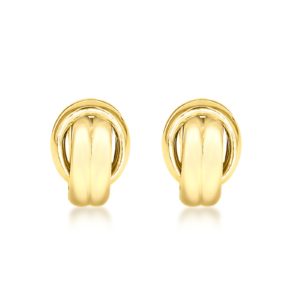 9ct Yellow Gold Knot Stud Earrings SpendersFriend