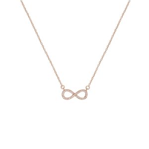 Rose Gold Plated Infinity Necklace SpendersFriend