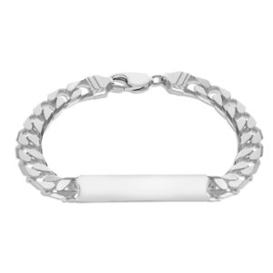 Sterling Silver Mens 8.5 Inch Id Curb Bracelet SpendersFriend