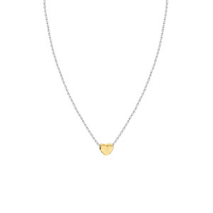 Yellow Gold Plated Tiny Heart Necklace SpendersFriend