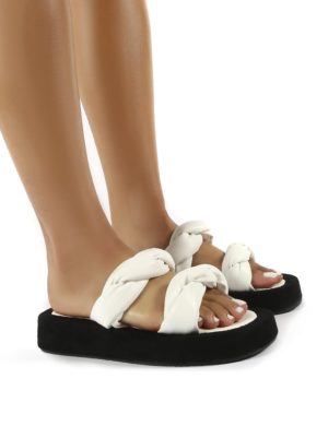 Amora  Pu Braided Detail Chunky Sole Sandals