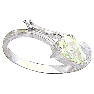Aquamarine & Diamond Top & Tail Ring In Sterling Silver SpendersFriend