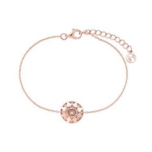 Argento Rose Gold Crystal Flower Disc Bracelet Spenders Friend