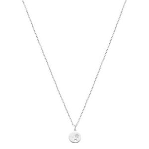 Argento Silver Crystal Print Star Necklace Spenders Friend