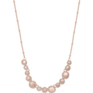 August Woods Rose Gold Crystal Circle Necklace Spenders Friend