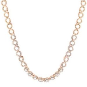 August Woods Rose Gold Crystal Link Necklace Spenders Friend