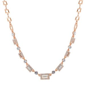 August Woods Rose Gold Crystal Necklace Spenders Friend