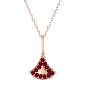 August Woods Rose Gold & Red Classic Glamour Necklace Spenders Friend