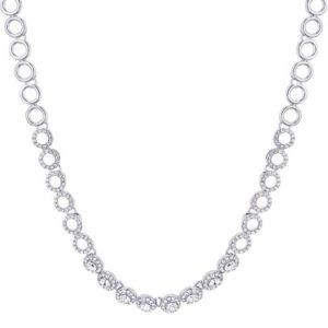 August Woods Silver Crystal Link Necklace Spenders Friend