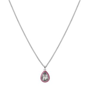 August Woods Silver Teardrop Red And Grey Necklace Spenders Friend