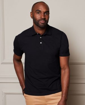 Black Short Sleeve Polo Shirt L SpendersFriend