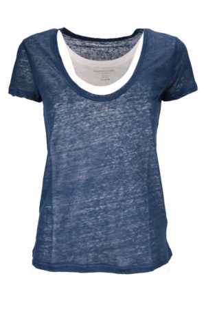 Blue Layered Linen T-Shirt SpendersFriend 