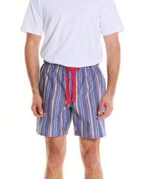 Blue Multi Stripe Cotton Lounge Shorts L SpendersFriend